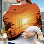 Palm Tree Beach Sunset Print Baby Seat Cover