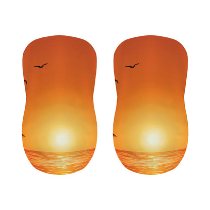 Palm Tree Beach Sunset Print Bar Stool Covers