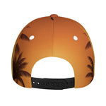 Palm Tree Beach Sunset Print Baseball Cap