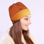 Palm Tree Beach Sunset Print Beanie