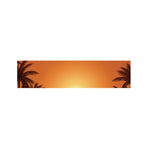 Palm Tree Beach Sunset Print Bed Runner