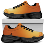 Palm Tree Beach Sunset Print Black Chunky Shoes