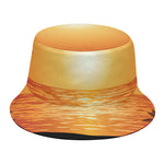 Palm Tree Beach Sunset Print Bucket Hat