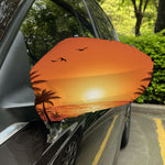 Palm Tree Beach Sunset Print Car Side Mirror Covers