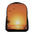 Palm Tree Beach Sunset Print Casual Backpack