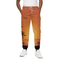 Palm Tree Beach Sunset Print Cotton Sweatpants