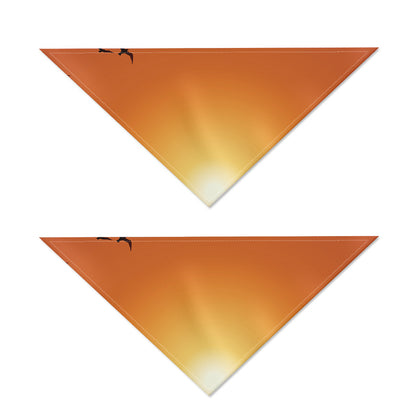 Palm Tree Beach Sunset Print Dog Bandana