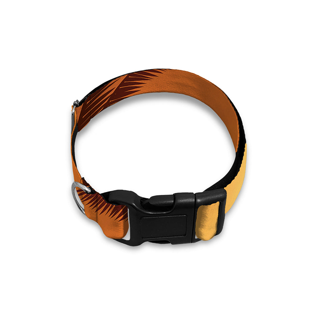 Palm Tree Beach Sunset Print Dog Collar
