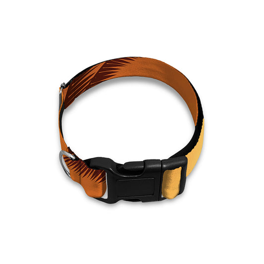 Palm Tree Beach Sunset Print Dog Collar