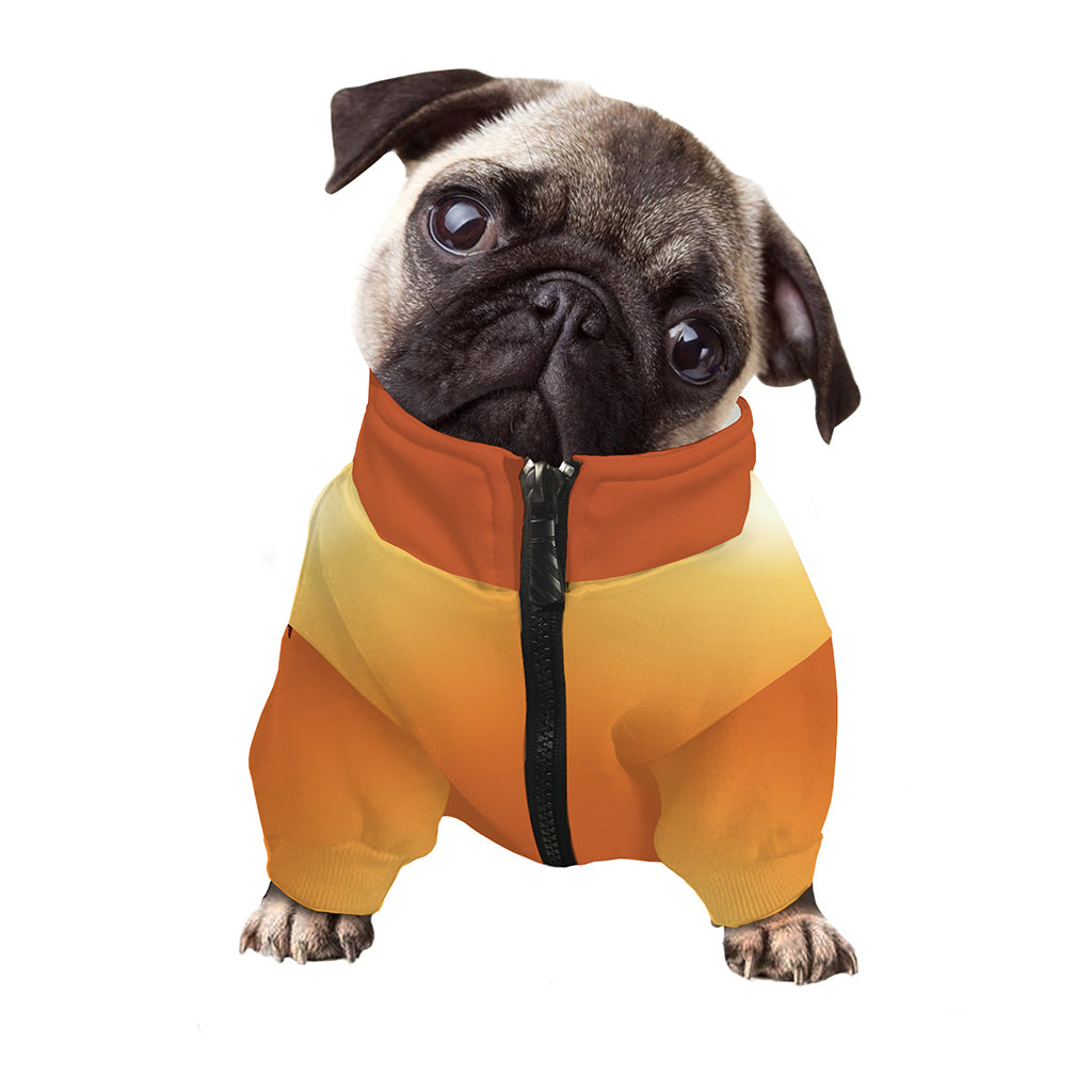 Palm Tree Beach Sunset Print Dog Zip Up Jacket