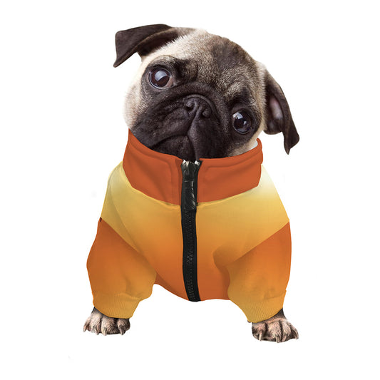 Palm Tree Beach Sunset Print Dog Zip Up Jacket