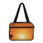 Palm Tree Beach Sunset Print Double Strap Bible Bag
