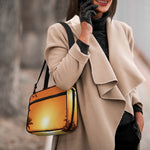 Palm Tree Beach Sunset Print Double Strap Bible Bag