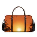 Palm Tree Beach Sunset Print Duffle Bag