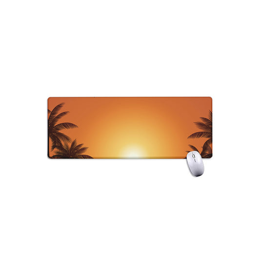 Palm Tree Beach Sunset Print Extended Mouse Pad