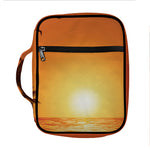 Palm Tree Beach Sunset Print Front Pocket Bible Bag