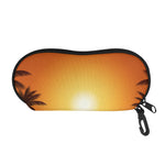 Palm Tree Beach Sunset Print Glasses Case