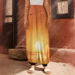 Palm Tree Beach Sunset Print Harem Pants
