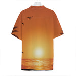 Palm Tree Beach Sunset Print Hawaiian Shirt