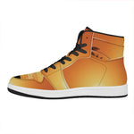 Palm Tree Beach Sunset Print High Top Leather Sneakers