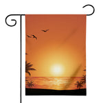 Palm Tree Beach Sunset Print House Flag