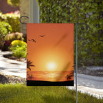 Palm Tree Beach Sunset Print House Flag