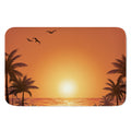 Palm Tree Beach Sunset Print Indoor Door Mat