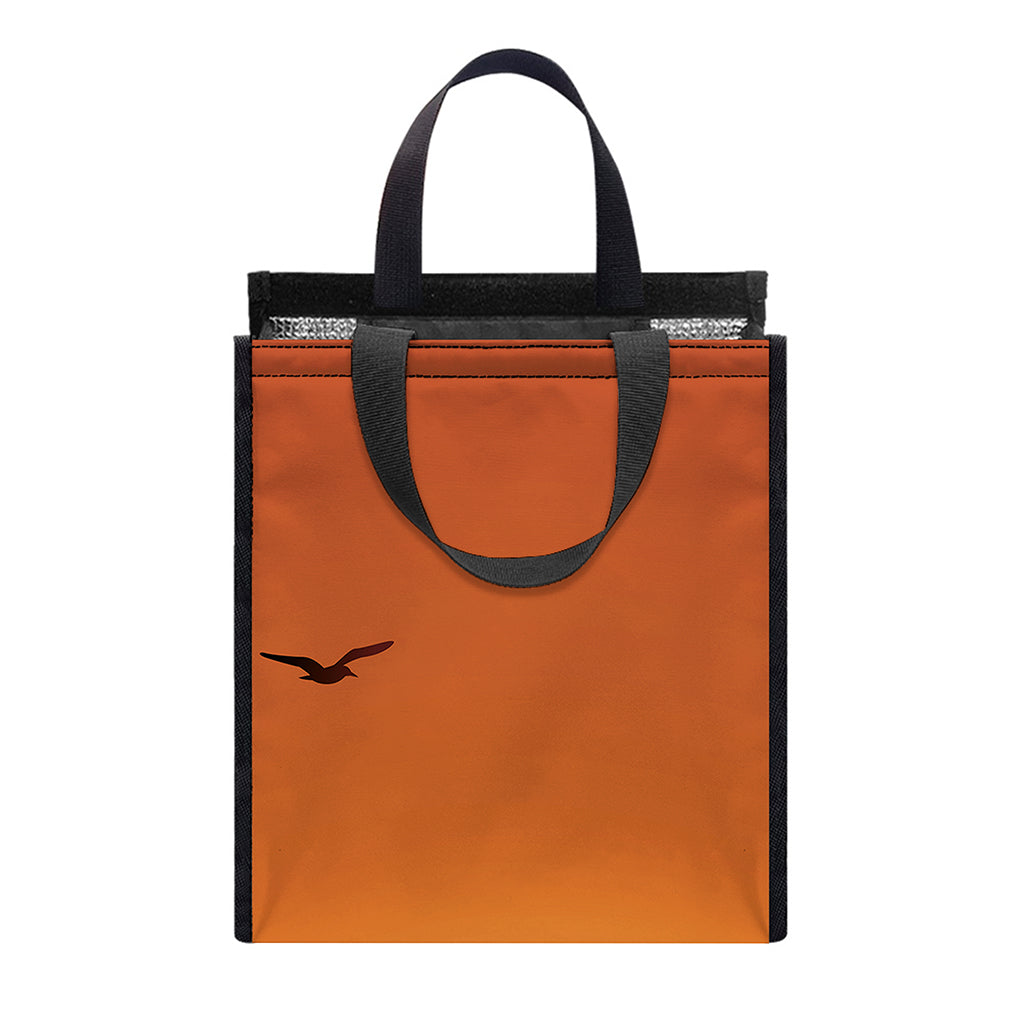 Palm Tree Beach Sunset Print Insulated Lunch Tote