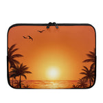 Palm Tree Beach Sunset Print Laptop Sleeve