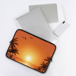 Palm Tree Beach Sunset Print Laptop Sleeve