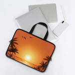 Palm Tree Beach Sunset Print Laptop Sleeve With Handle