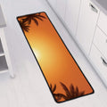 Palm Tree Beach Sunset Print Long Kitchen Mat