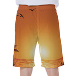 Palm Tree Beach Sunset Print Men's Beach Shorts
