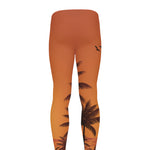 Palm Tree Beach Sunset Print Men's leggings