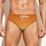 Palm Tree Beach Sunset Print Men's Swim Briefs