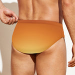 Palm Tree Beach Sunset Print Men's Swim Briefs