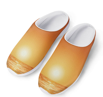 Palm Tree Beach Sunset Print Mesh Casual Shoes
