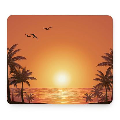 Palm Tree Beach Sunset Print Mouse Pad