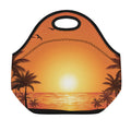 Palm Tree Beach Sunset Print Neoprene Lunch Bag