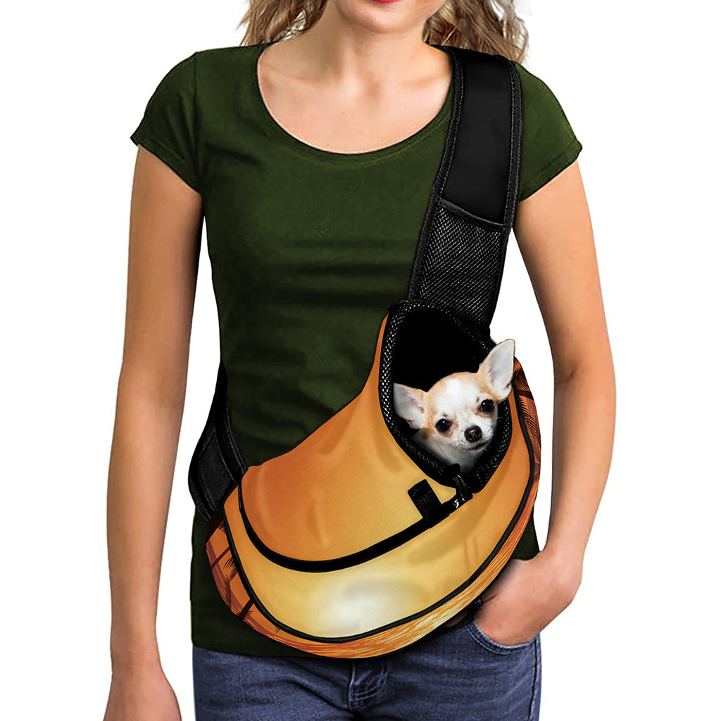 Palm Tree Beach Sunset Print Pet Sling Carrier