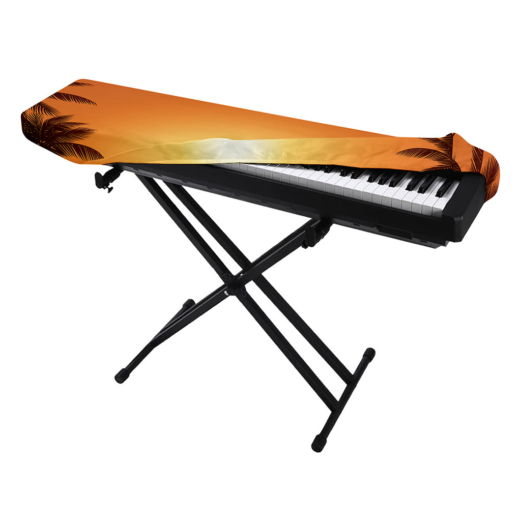 Palm Tree Beach Sunset Print Piano Keyboard Cover