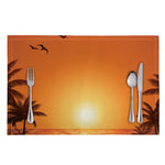 Palm Tree Beach Sunset Print Placemat