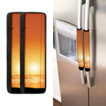 Palm Tree Beach Sunset Print Refrigerator Handle Covers
