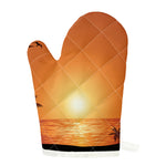 Palm Tree Beach Sunset Print Single Oven Mitt