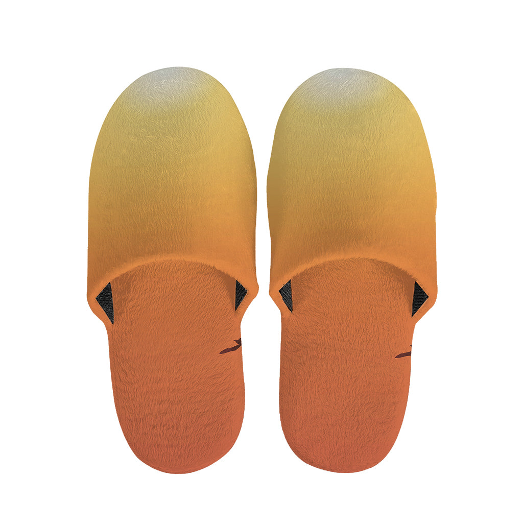Palm Tree Beach Sunset Print Slippers