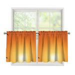 Palm Tree Beach Sunset Print Tier Curtains