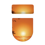 Palm Tree Beach Sunset Print Toilet Lid And Tank Cover Set
