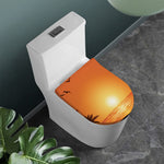 Palm Tree Beach Sunset Print Toilet Lid Cover