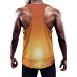 Palm Tree Beach Sunset Print Training Tank Top