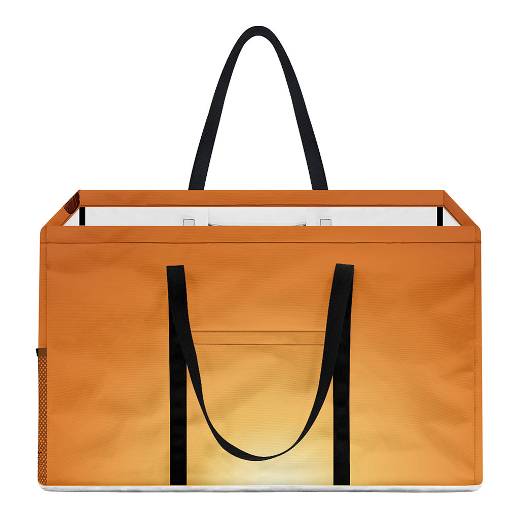 Palm Tree Beach Sunset Print Utility Tote Bag